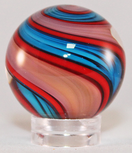 Glass Small Marble. Hand Made and Signed by Fritz Lauenstein of Fritz